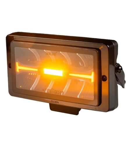 Driving light - Tralert - Atlas 220+ - 9.5" - 24.2cm - Smoke - Position light White/Amber - 1 flash pattern - Driving