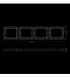 Mounting - Strands - IZE Frame 4x - Square - 60cm