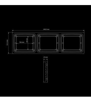 Montering - Strands - IZE Ram 3x - Square - 45cm