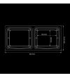 Mounting - Strands - IZE Frame Double Horizontal - Square - 30cm