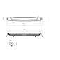 LED Light bar - OZZ - XB1 P27 - 27" - 68.6cm - Position light White/Amber - Driving LED Light bar - OZZ - XB1 P27 - 27" - 68.6cm - Position light White/Amber - Driving