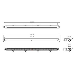 LED bar - OZZ - XB1 P52 - 52'' - Positielicht Wit/Amber - Driving