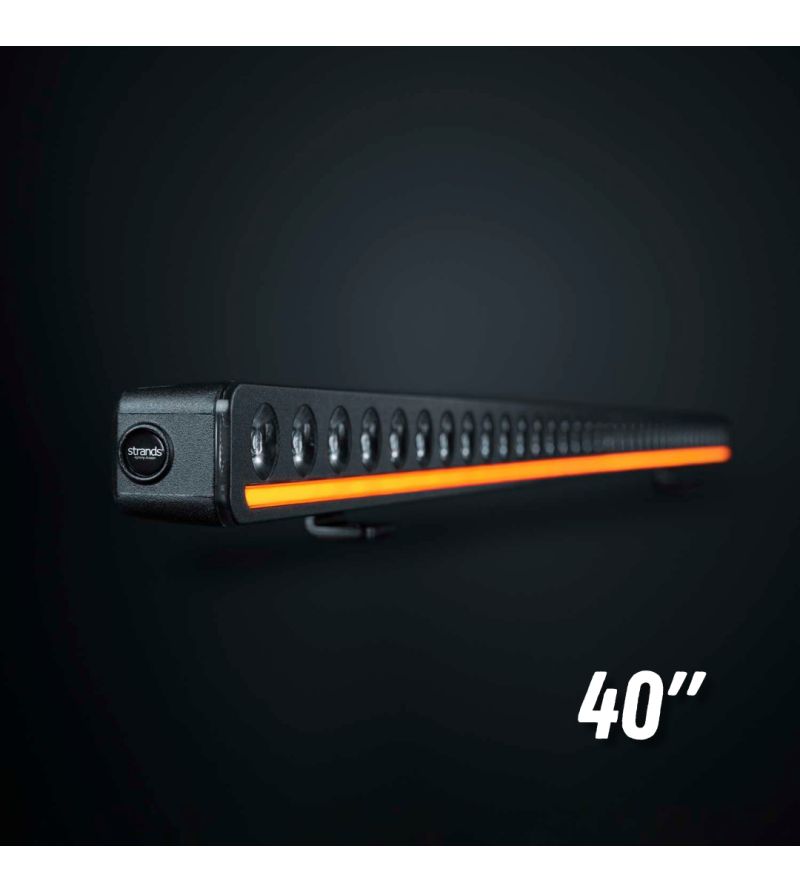 LED-ramp - Strands - Nuuk D-Line - 39.7" - 100.9cm - Positionsljus Vit/Bärnsten - Driving LED-ramp - Strands - Nuuk D-Line - 39.7" - 100.9cm - Positionsljus Vit/Bärnsten - Driving