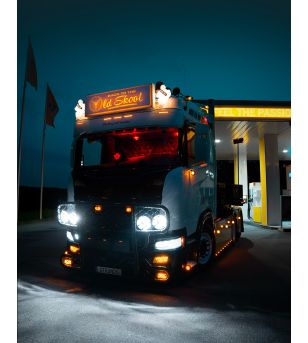 Extraljus - Strands - IZE LED - 9'' - smoke - Old School - Positionsljus Vit/Bärnsten - Driving 
