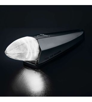Taklampa - Strands - IZE LED Black Bullet - Torpedo Lampa - 9cm - smoke - Vit/Bärnsten - 1 blixtmönster - 12V-30V -