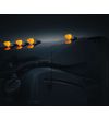 Taklampa - Strands - IZE LED Black Bullet - Torpedo Lampa - 9cm - smoke - Vit/Bärnsten - 1 blixtmönster - 12V-30V -