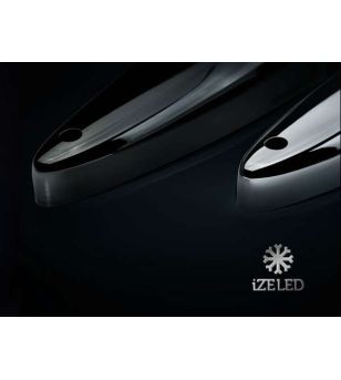 Taklampa - Strands - IZE LED Black Bullet - Torpedo Lampa - 9cm - smoke - Vit/Bärnsten - 1 blixtmönster - 12V-30V -