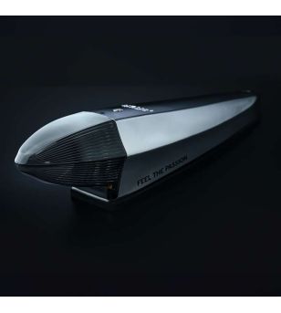 Cab roof lights - Strands - IZE LED Silver Arrow - Torpedo light - Chroom - 9cm - smoke - White/Amber - 1 flash pattern - 12V-30