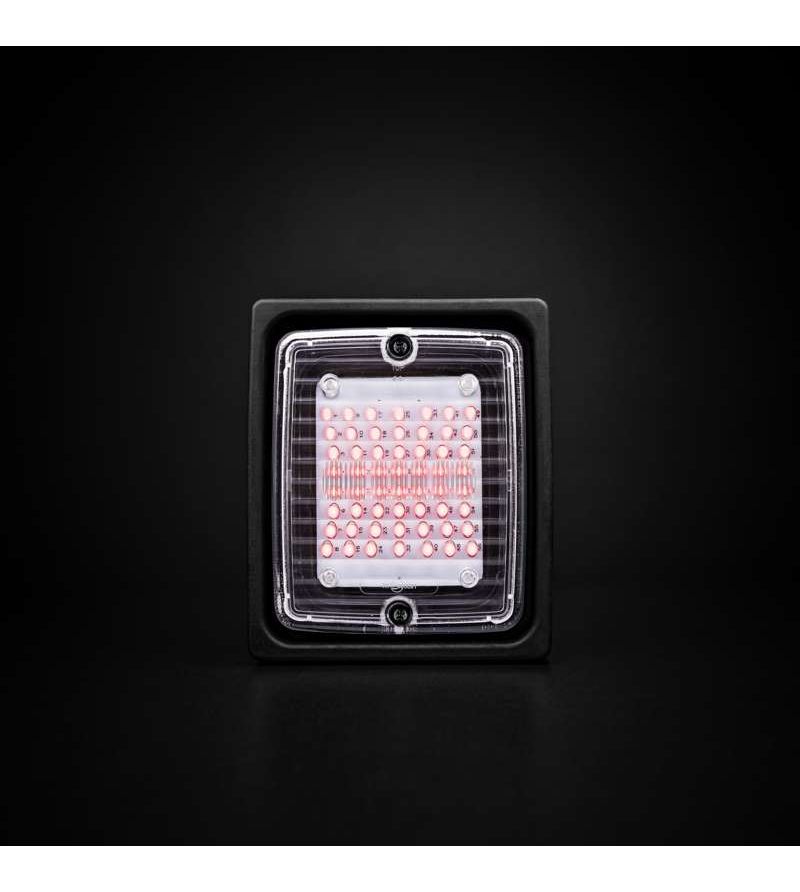 Tail light - Strands - IZE LED - Square - 4.3" - 11cm - Clear - Tail - 24V Tail light - Strands - IZE LED - Square - 4.3" - 11cm - Clear - Tail - 24V