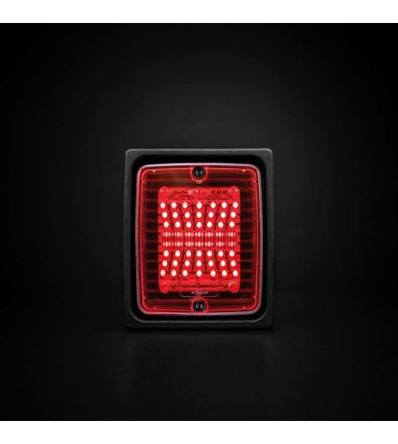 Bakljus - Strands - IZE LED - Square - 11cm - Röd - Multifunction - 24V 