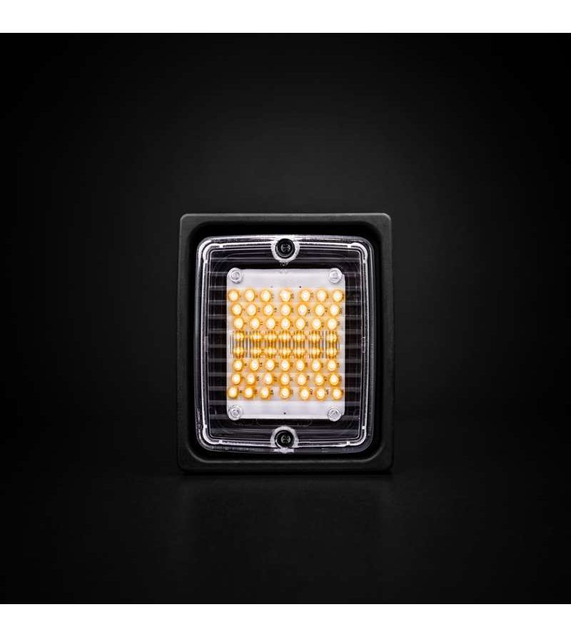 Bakljus - Strands - IZE LED - Square - 4.3" - 11cm - Klar - Blixt - 24V Bakljus - Strands - IZE LED - Square - 4.3" - 11cm - Klar - Blixt - 24V