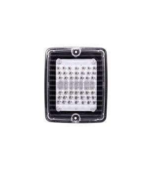 Tail light - Strands - IZE LED - Square - 4.3" - 11cm - Clear - Flash - 24V