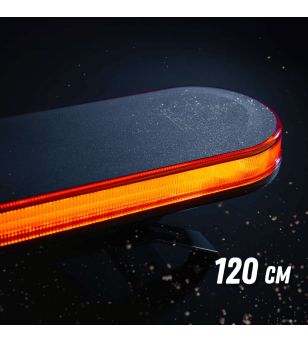 Blixtljusramp - Strands - Big Energy 1200 - 120cm - smoke - 27 Blixtmönster - Bärnsten - R65 - 12V-30V -