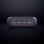 Blixtljus - Strands - Dark Knight - 4 LED - 3.7" - 9.5cm - Smoke - 21 blixtmönster - Bärnsten - R65 - 12V-30V -