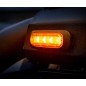 Warning light - Strands - Dark Knight - 4 LED - 3.7" - 9.5cm - Smoke - 21 flash patterns - Amber - R65 - 12V-30V Warning light - Strands - Dark Knight - 4 LED - 3.7" - 9.5cm - Smoke - 21 flash patterns - Amber - R65 - 12V-30V