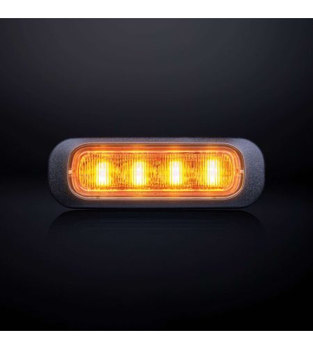 Blitzleuchte - Strands - Dark Knight - 4 LED - 3.7" - 9.5cm - Smoke - 21 Blitzmuster - Amber - R65 - 12V-30V