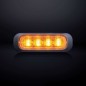 Blixtljus - Strands - Dark Knight - 4 LED - 3.7" - 9.5cm - Smoke - 21 blixtmönster - Bärnsten - R65 - 12V-30V -