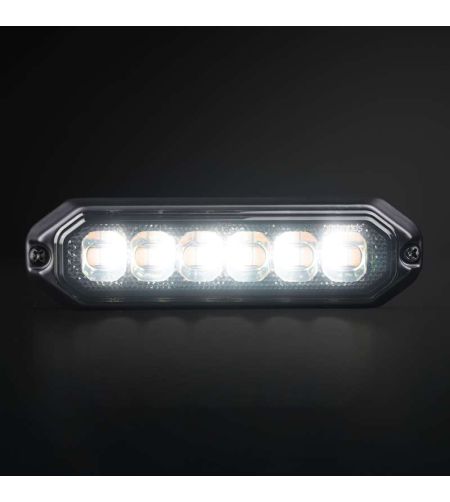 Flitser - Strands - Dark Knight - 6 LED - 9cm - smoke - Amber - 21 flitspatronen