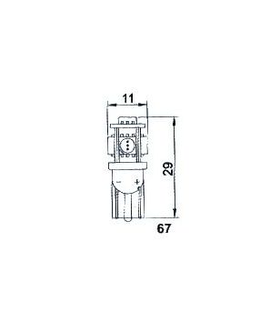 LED lamp - Ledson - 5-Led - T10 / W5W - Canbus - White - 12V