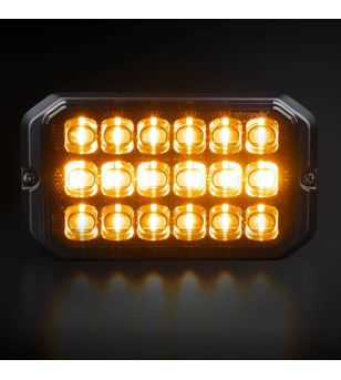 Blixtljus - Strands - Dark Knight Duo - 18 LED - 4.9" - 12.6cm -- smoke - 20 Blixtmönster - Vit/Bärnsten - R65 - 12V-30V -