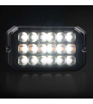 Blitzleuchte - Strands - Dark Knight Duo - 18 LED - 4.9" - 12.6cm - Smoke - 20 Blitzmuster - Weiß/Amber - R65-2 - 12V-30V