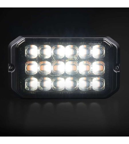 Blitzleuchte - Strands - Dark Knight Duo - 18 LED - 4.9" - 12.6cm - Smoke - 20 Blitzmuster - Weiß/Amber - R65-2 - 12V-30V