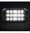 Flitser - Strands - Dark Knight Duo - 18 LED - 4.9" - 12.6cm -- smoke - 20 Flitspatronen - Wit/Amber - R65 - 12V-30V