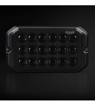 Blixtljus - Strands - Dark Knight Duo - 18 LED - 4.9" - 12.6cm -- smoke - 20 Blixtmönster - Vit/Bärnsten - R65 - 12V-30V -