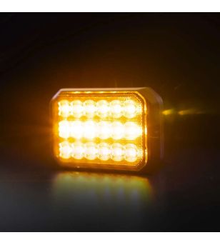 Blitzleuchte - Strands - Dark Knight Duo - 18 LED - 4.9" - 12.6cm -- smoke - 20 Blitzmuster - Weiß/Amber - R65 - 12V-30V 