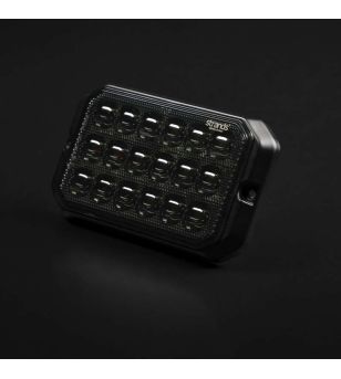 Blitzleuchte - Strands - Dark Knight Duo - 18 LED - 4.9" - 12.6cm -- smoke - 20 Blitzmuster - Weiß/Amber - R65 - 12V-30V 