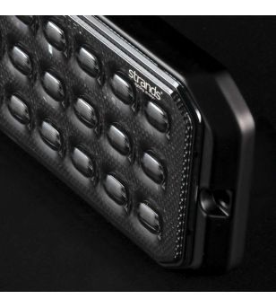 Warning light - Strands - Dark Knight Duo - 18 LED - 4.9" - 12.6cm -- smoke - 20 Flash patterns - White/Amber - R65 - 12V-30V