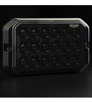 Blixtljus - Strands - Dark Knight Duo - 18 LED - 4.9" - 12.6cm -- smoke - 20 Blixtmönster - Vit/Bärnsten - R65 - 12V-30V -