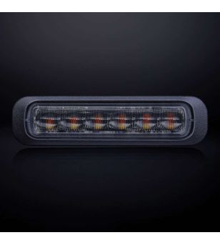 Blixtljus - Strands - Dark Knight - 6 LED - 5.1" - 12.9cm -- smoke - 21 Blixtmönster - Bärnsten - R65 - 12V-30V -