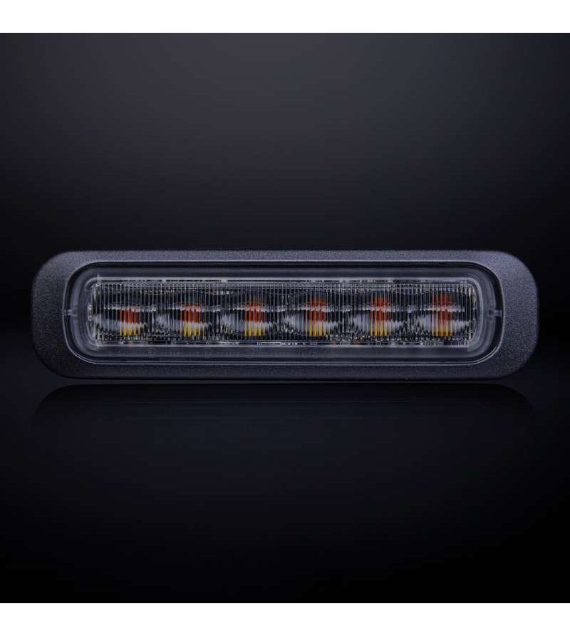 Warning light - Strands - Dark Knight - 6 LED - 5.1" - 12.9cm - Smoke - 21 flash patterns - Amber - R65 - 12V-30V Warning light - Strands - Dark Knight - 6 LED - 5.1" - 12.9cm - Smoke - 21 flash patterns - Amber - R65 - 12V-30V