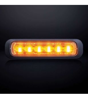 Blitzleuchte - Strands - Dark Knight - 6 LED - 5.1" - 12.9cm - Smoke - 21 Blitzmuster - Amber - R65 - 12V-30V