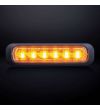 Flitser - Strands - Dark Knight - 6 LED - 5.1" - 12.9cm -- smoke - 21 Flitspatronen - Amber - R65 - 12V-30V