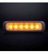 Warning light - Strands - Dark Knight - 6 LED - 5.1" - 12.9cm -- Clear - 21 Flash patterns - Amber - R65 - 12V-30V