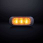 Warning light - Strands - Dark Knight - 3 LED - 3.1" - 7.9cm - Smoke - 21 flash  patterns - Amber - R65 - 12V-30V