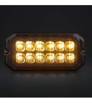 Flitser - Strands - Dark Knight Duo - 12 LED - 4.9" - 12.6cm - smoke - 20 Flitspatronen - Wit/Amber - R65 - 12V-30V