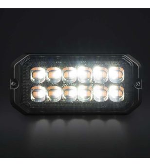 Blitzleuchte - Strands - Dark Knight Duo - 12 LED - 4.9" - 12.6cm - Smoke - 20 Blitzmuster - Weiß/Amber - R65-2 - 12V-30V