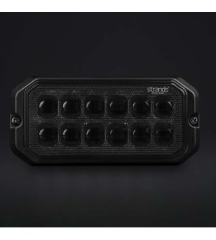 Blixtljus - Strands - Dark Knight Duo - 12 LED - 4.9" - 12.6cm - smoke - 20 Blixtmönster - Vit/Bärnsten - R65 - 12V-30V -