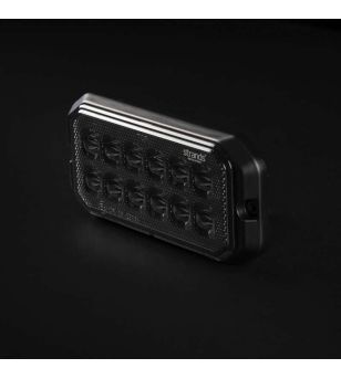 Flitser - Strands - Dark Knight Duo - 12 LED - 4.9" - 12.6cm - smoke - 20 Flitspatronen - Wit/Amber - R65 - 12V-30V
