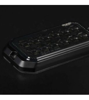 Blixtljus - Strands - Dark Knight Duo - 12 LED - 4.9" - 12.6cm - smoke - 20 Blixtmönster - Vit/Bärnsten - R65 - 12V-30V -