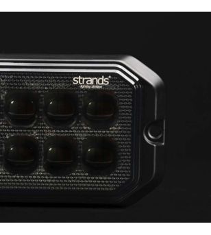 Flitser - Strands - Dark Knight Duo - 12 LED - 4.9" - 12.6cm - smoke - 20 Flitspatronen - Wit/Amber - R65 - 12V-30V