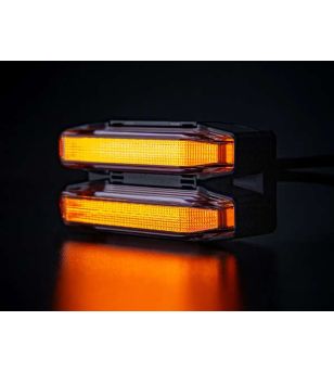 Double burner - Strands - Firefly See Me - 4" - 10.2cm - Klar - Weiß/Amber - 12V-48V 