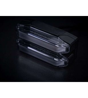 Double burner - Strands - Firefly See Me - 4" - 10.2cm - Klar - Vit/Bärnsten - 12V-48V 