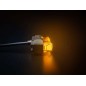 Double burner - Strands - Firefly See Me - 4" - 10.2cm - LED - Klar - Vit/Bärnsten - 12V-48V Double burner - Strands - Firefly See Me - 4" - 10.2cm - LED - Klar - Vit/Bärnsten - 12V-48V