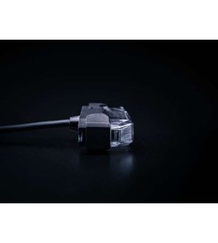 Double burner - Strands - Firefly See Me - 4" - 10.2cm - Klar - Vit/Bärnsten - 12V-48V 