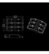 Mounting - Strands - Firefly See Me - Frame Triple - 4" - 10.2cm