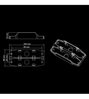 Mounting - Strands - Firefly See Me - Frame Double - 4" - 10.2cm